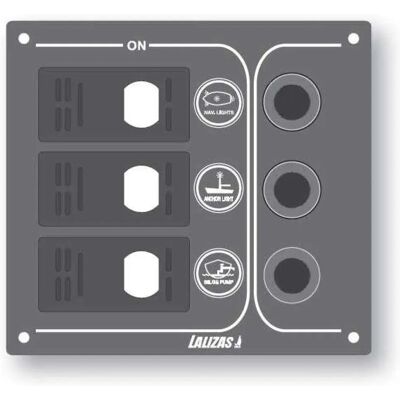Lalizas Interruptor Estanco Sp Panel Marino Charcoal 3 Lalizas Interruptor Estanco Sp Panel Marino Charcoal 3