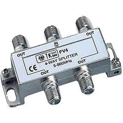 Glomex Divisor De 4 Vías Silver Para V9112 / V9130 Glomex Divisor De 4 Vías Silver Para V9112 / V9130