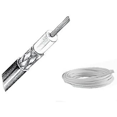 Glomex Cable Coaxial Rg58c/u White 100 m Glomex Cable Coaxial Rg58c/u White 100 m