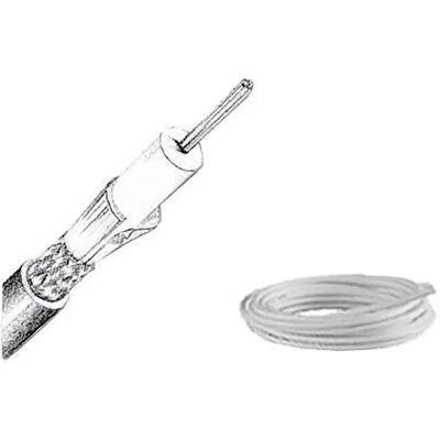 Glomex Cable Coaxial Rg58 De Baja Pérdida White 100 m Glomex Cable Coaxial Rg58 De Baja Pérdida White 100 m