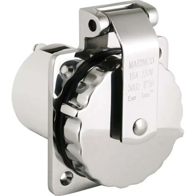 Marinco Entrada De Bloqueo Fácil Stainless Steel Inlet 16 A / 230 V Marinco Entrada De Bloqueo Fácil Stainless Steel Inlet 16 A / 230 V