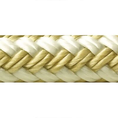 Seachoice Cabo Trenzado Fender Line 6 Mm Gold / White 1.8 m Seachoice Cabo Trenzado Fender Line 6 Mm Gold / White 1.8 m