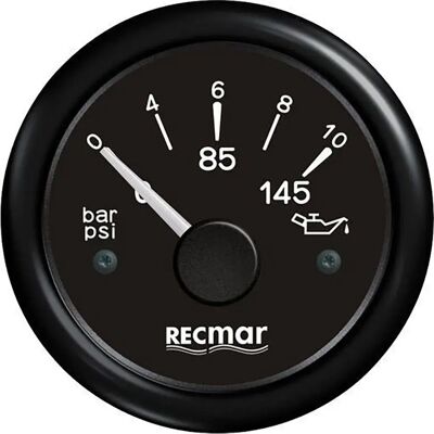 Recmar 10-184ºc 0/indicador De Presión De Aceite 10 Bar Black 51 mm Recmar 10-184ºc 0/indicador De Presión De Aceite 10 Bar Black 51 mm
