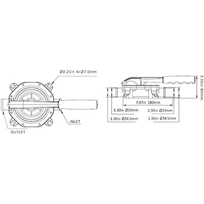Seaflo Bomba Manual De Presión De 720 Gph 12v 5.5 Bar White / Red / Black 5/8´´ Seaflo Bomba Manual De Presión De 720 Gph 12v 5.5 Bar White / Red / Black 5/8´´