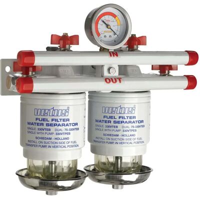 Vetus Separador De Agua Y Combustible De 190 L/h Con Doble Filtro White One Size Vetus Separador De Agua Y Combustible De 190 L/h Con Doble Filtro White One Size