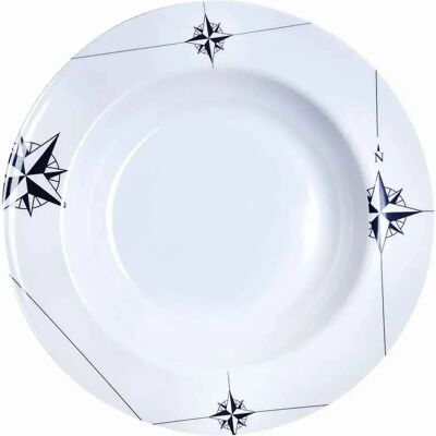 Marine Business Plato De Tazón Northwind 6 Unidades Blue / White One Size Marine Business Plato De Tazón Northwind 6 Unidades Blue / White One Size