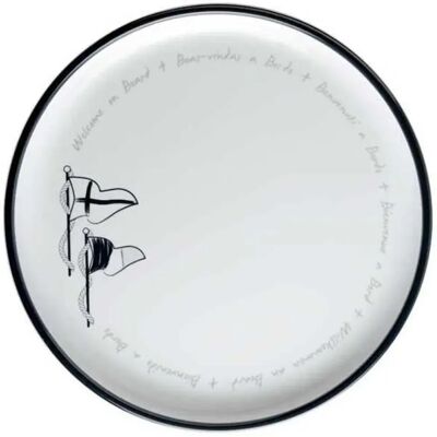 Marine Business Bienvenido A Bordo Plato Plano 6 Unidades White / Black One Size Marine Business Bienvenido A Bordo Plato Plano 6 Unidades White / Black One Size