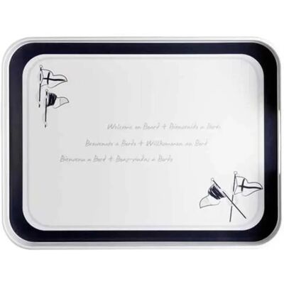 Marine Business Bandeja Rectangular De Bienvenida A Bordo White / Blue One Size Marine Business Bandeja Rectangular De Bienvenida A Bordo White / Blue One Size