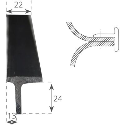 Tessilmare Soporte T22 Black 24 x 22 mm Tessilmare Soporte T22 Black 24 x 22 mm