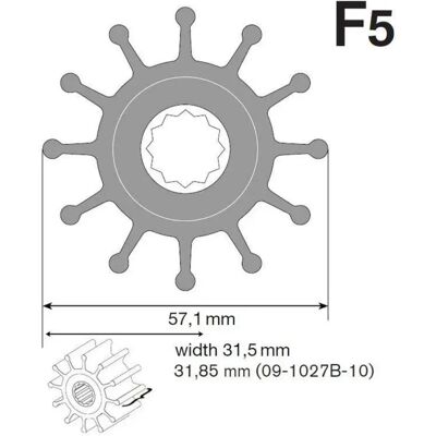Johnson Pump Impulsor De Bomba De Nitrilo F5 Black One Size Johnson Pump Impulsor De Bomba De Nitrilo F5 Black One Size