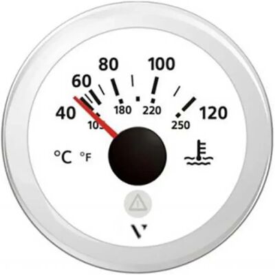 Vdo Indicador De Temperatura Del Refrigerante De 40-120 °c White 52 mm Vdo Indicador De Temperatura Del Refrigerante De 40-120 °c White 52 mm