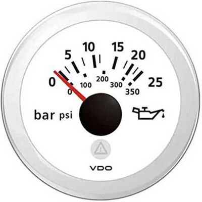 Vdo Instrumento De Presión De Aceite Del Motor De Doble Escala De Línea De Visión 10-184 Ohmios 0-25bar White 52 mm Vdo Instrumento De Presión De Aceite Del Motor De Doble Escala De Línea De Visión 10-184 Ohmios 0-25bar White 52 mm