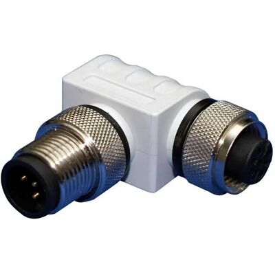 Maretron Conector Micro/mid 90 Grados Macho A Hembra White / Silver One Size Maretron Conector Micro/mid 90 Grados Macho A Hembra White / Silver One Size