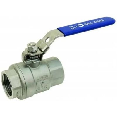 Euromarine Válvula De Bola Acero Inoxidable Pn40 F 1 1/2´´ Grey One Size Euromarine Válvula De Bola Acero Inoxidable Pn40 F 1 1/2´´ Grey One Size