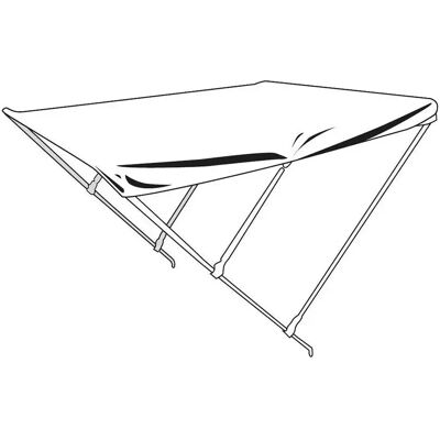 Trem Toldo Grande Bimini Aluminio Grey 170 cm Trem Toldo Grande Bimini Aluminio Grey 170 cm