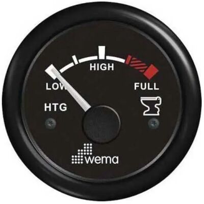 Wema Indicador De Nivel De Agua Estándar De Blackline Usa 12-24v Black 52 mm Wema Indicador De Nivel De Agua Estándar De Blackline Usa 12-24v Black 52 mm