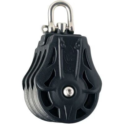 Wichard Polea De Triple Grillete Giratorio 12 Mm Black 55 mm Wichard Polea De Triple Grillete Giratorio 12 Mm Black 55 mm
