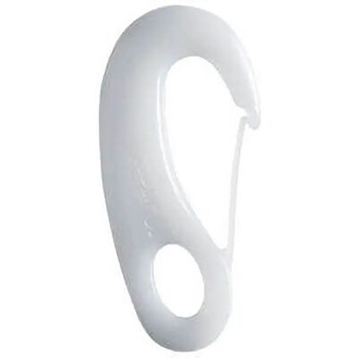 Wichard Mosquetón De Plástico 6 Unidades White 37 mm Wichard Mosquetón De Plástico 6 Unidades White 37 mm
