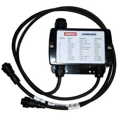 Navico Caja De Conexión De Sonda Chirp De Doble Rango Black One Size Navico Caja De Conexión De Sonda Chirp De Doble Rango Black One Size