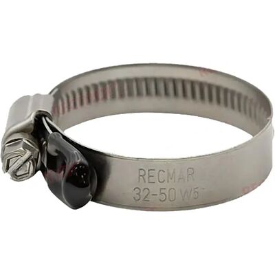 Recmar Abrazadera Acero Inoxidable W5 38314 25 Unidades Silver 32-50 mm Recmar Abrazadera Acero Inoxidable W5 38314 25 Unidades Silver 32-50 mm