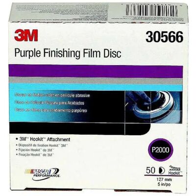 3M Lija De Película De Acabado P2000 152.4 Mm 50 Unidades Purple One Size 3M Lija De Película De Acabado P2000 152.4 Mm 50 Unidades Purple One Size