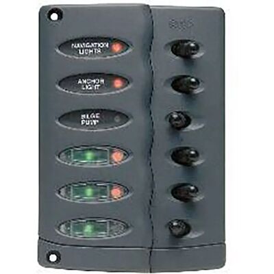 Bep Marine Panel De Interruptor Basculante Impermeable De 6 Vías Anthracite Grey 154 x 110 mm Bep Marine Panel De Interruptor Basculante Impermeable De 6 Vías Anthracite Grey 154 x 110 mm