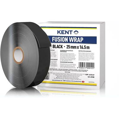 Kent Cinta De Envoltura De Fusión 16.5 M Black 25 mm Kent Cinta De Envoltura De Fusión 16.5 M Black 25 mm