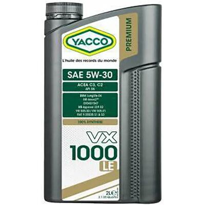 Yacco Aceite Vx1000 Le 5w30 2l Green One Size Yacco Aceite Vx1000 Le 5w30 2l Green One Size