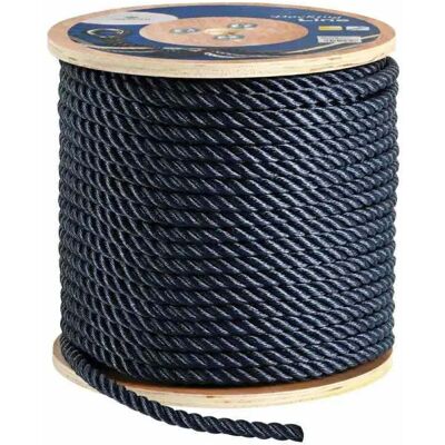 Osculati Cuerda De 3 Cabos Poliéster 200 M 10 Mm Blue One Size Osculati Cuerda De 3 Cabos Poliéster 200 M 10 Mm Blue One Size