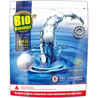 G&g Bolas De Airsoft Bio Bb 0.25g 1kg White One Size G&g Bolas De Airsoft Bio Bb 0.25g 1kg White One Size