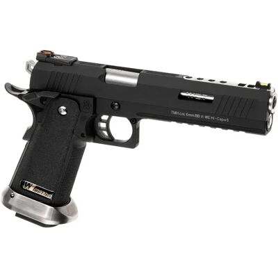 We Pistola De Airsoft Hi-capa 6 Force A Silver Barrel Full Metal Gbb Black One Size We Pistola De Airsoft Hi-capa 6 Force A Silver Barrel Full Metal Gbb Black One Size