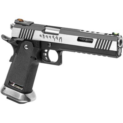 We Pistola De Airsoft Hi-capa 6 Force A Silver Barrel Full Metal Gbb Dual Tone One Size We Pistola De Airsoft Hi-capa 6 Force A Silver Barrel Full Metal Gbb Dual Tone One Size