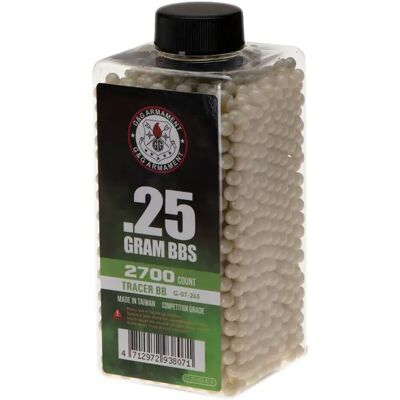G&g Bolas De Airsoft 0.25g Tracer Bbs 2700rds Green One Size G&g Bolas De Airsoft 0.25g Tracer Bbs 2700rds Green One Size