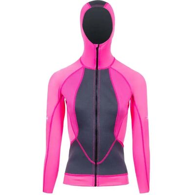 Beuchat Rash Guard Manga Larga Con Cremallera Entera Atoll With Hood Pink Fluor L Beuchat Rash Guard Manga Larga Con Cremallera Entera Atoll With Hood Pink Fluor L
