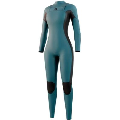 Mystic Traje De Neopreno Con Cremallera En El Pecho De Manga Larga Para Mujer Haven Double 4/3 Mm Teal L Mystic Traje De Neopreno Con Cremallera En El Pecho De Manga Larga Para Mujer Haven Double 4/3 Mm Teal L