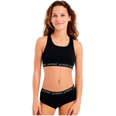 Conjunto de Bikini para Niña - Texturizado, Racerback, Ajuste Hipster Conjunto de Bikini para Niña - Texturizado, Racerback, Ajuste Hipster