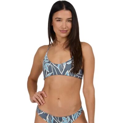Salty Crew Top De Bikini Rattan Palms Rev Bralette Fin Blue L Salty Crew Top De Bikini Rattan Palms Rev Bralette Fin Blue L