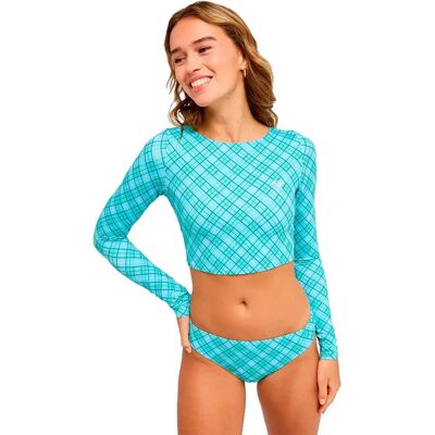Roxy Rash Guard Manga Larga The Beach Babe Katydid As If Plaid L Roxy Rash Guard Manga Larga The Beach Babe Katydid As If Plaid L
