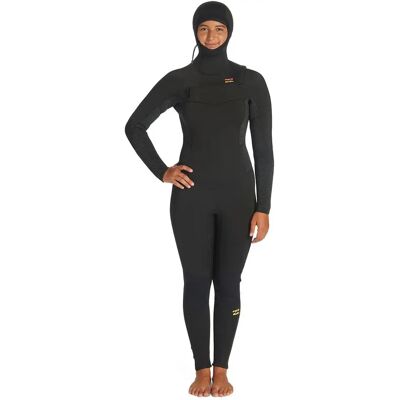 Billabong Traje De Neopreno De Manga Larga Con Capucha Y Cremallera En El Pecho Para Mujer Synergy 5/4 Mm Wild Black XL Billabong Traje De Neopreno De Manga Larga Con Capucha Y Cremallera En El Pecho Para Mujer Synergy 5/4 Mm Wild Black XL