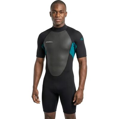 O´neill Wetsuits Shorty De Manga Corta Con Cremallera Trasera Reactor-2 2 Mm Spring Black / Tide Pool 4XL O´neill Wetsuits Shorty De Manga Corta Con Cremallera Trasera Reactor-2 2 Mm Spring Black / Tide Pool 4XL