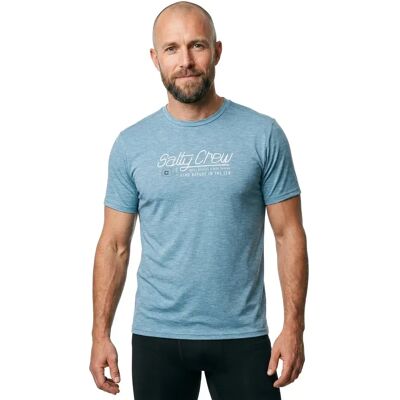 Salty Crew Rash Guard Manga Corta Fluid Sunshirt Blue Heather L Salty Crew Rash Guard Manga Corta Fluid Sunshirt Blue Heather L