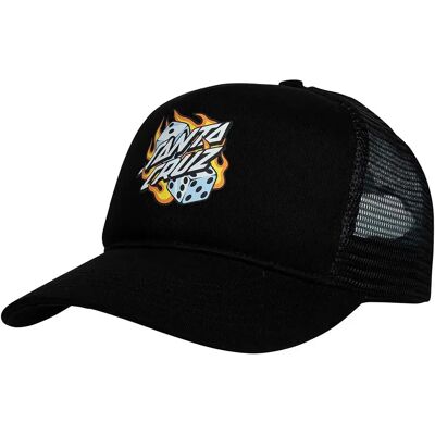 Santa Cruz Gorra Flaming Dice Dot Meshback Black One Size Santa Cruz Gorra Flaming Dice Dot Meshback Black One Size