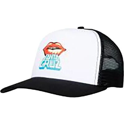 Santa Cruz Gorra Johnson Danger Zone Lips White / Black One Size Santa Cruz Gorra Johnson Danger Zone Lips White / Black One Size