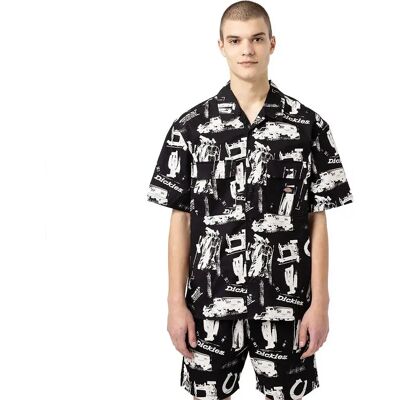 Dickies Camisa De Manga Corta 100 All Over Print Black L Dickies Camisa De Manga Corta 100 All Over Print Black L