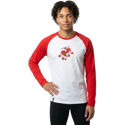 Chaya Camiseta De Manga Larga Lazy Skater White / Red L Chaya Camiseta De Manga Larga Lazy Skater White / Red L