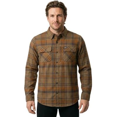 Salty Crew Camisa De Manga Larga Fathom Tech Flannel Dark Brown S Salty Crew Camisa De Manga Larga Fathom Tech Flannel Dark Brown S