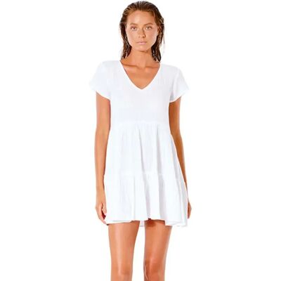 Rip Curl Vestido Corto De Manga Corta Premium Surf White M Rip Curl Vestido Corto De Manga Corta Premium Surf White M