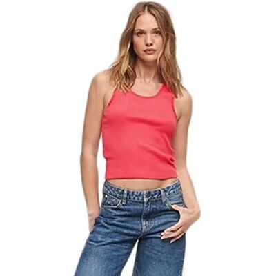 Superdry Camiseta Sin Mangas Vintage Lace Trim Summer Coral Marl XS-S Superdry Camiseta Sin Mangas Vintage Lace Trim Summer Coral Marl XS-S