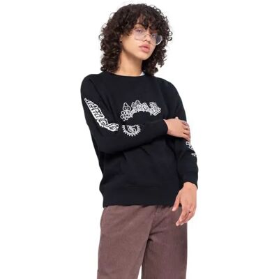 Santa Cruz Sudadera Crew Sc Garden Black S Santa Cruz Sudadera Crew Sc Garden Black S