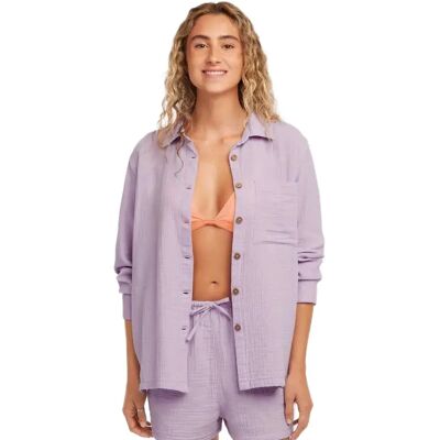 O´neill Camisa De Manga Larga Brenda Structured Pale Lavender L O´neill Camisa De Manga Larga Brenda Structured Pale Lavender L